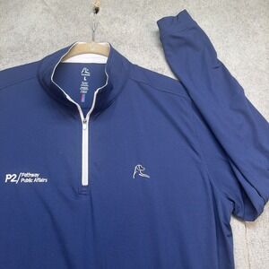Rhoback 1/4 Zip Pullover Navy Performance Golf Layer Men's Large